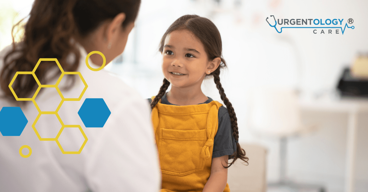 little girl at the doctor for a physical